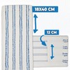 2 x Microfibre Mop Covers with Abrasive Strips - Professional