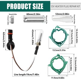 SYudwen Heater Glow Plug Repair Kit Compatible with Espar Airtronic Eberspacher Replace# 252069100102 252069010003 252069060001 252069011300 Parking Heater Maintenance Kit 2KW D2 D4 D4S 12V