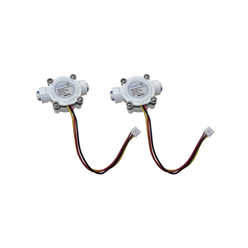 GREDIA 1/4" Quick Connect Water Flow Sensor Food-Grade Switch Hall