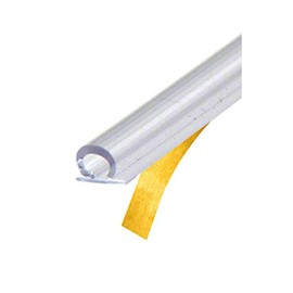 CRL Shower Door Translucent Vinyl Bulb Seal with Pre-Applied Tape for 7/32" Gap - 95 in Long - Pack of 5