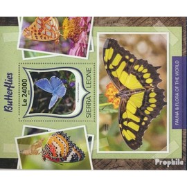 Sierra Leone miniature sheet 1040 (complete. issue.) unmounted mint/never hinged ** MNH 2016 Butterflies (Stamps for collectors) Butterflies