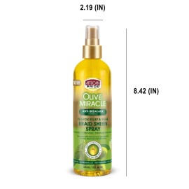 African Pride Olive Miracle Anti-Breakage Braid Sheen Spray 12oz 355ml