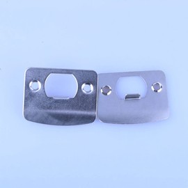 5 Pack Latch Strike Plate, Stainless Steel D Shaped Door Striker Keep Plate, Door Latch Reinforcement Plates for Mortice Door Latch