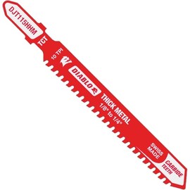 Diablo Carbide Jig Saw Blade - Ideal for Cutting Thick Metals and Stainless Steel - 3-3/5" Length, 10-TPI, T-Shank - DJT155HHM
