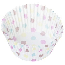 Pearl Metal Bakegee Paper Cupcake Baking Mold, 3.0 inches (75 mm), Dots, 50 Sheets
