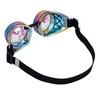 Steampunk Goggles for Raves Trippy Psychedelic Kaleidoscope Glasses with Rainbow