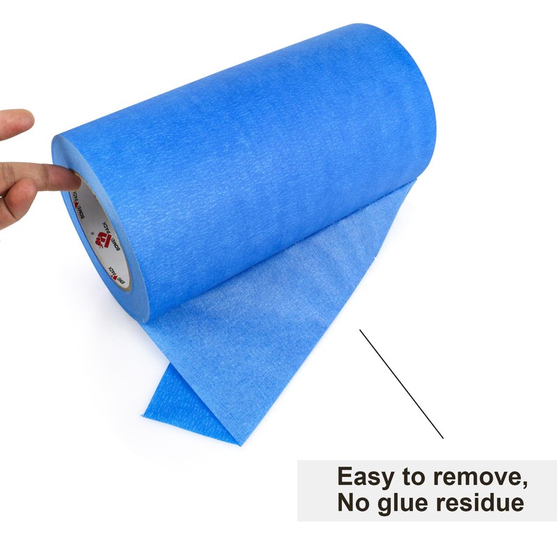 BOMEI PACK Wide Blue Painters Tape 9 Inches x 60