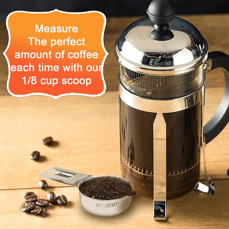 Jeyssui Measuring Cup and Spoon Set, Including 7 Stainless Steel