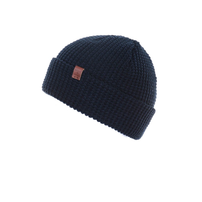 Bickley & Mitchell Thermal Thick Waffle Knit Beanie Navy