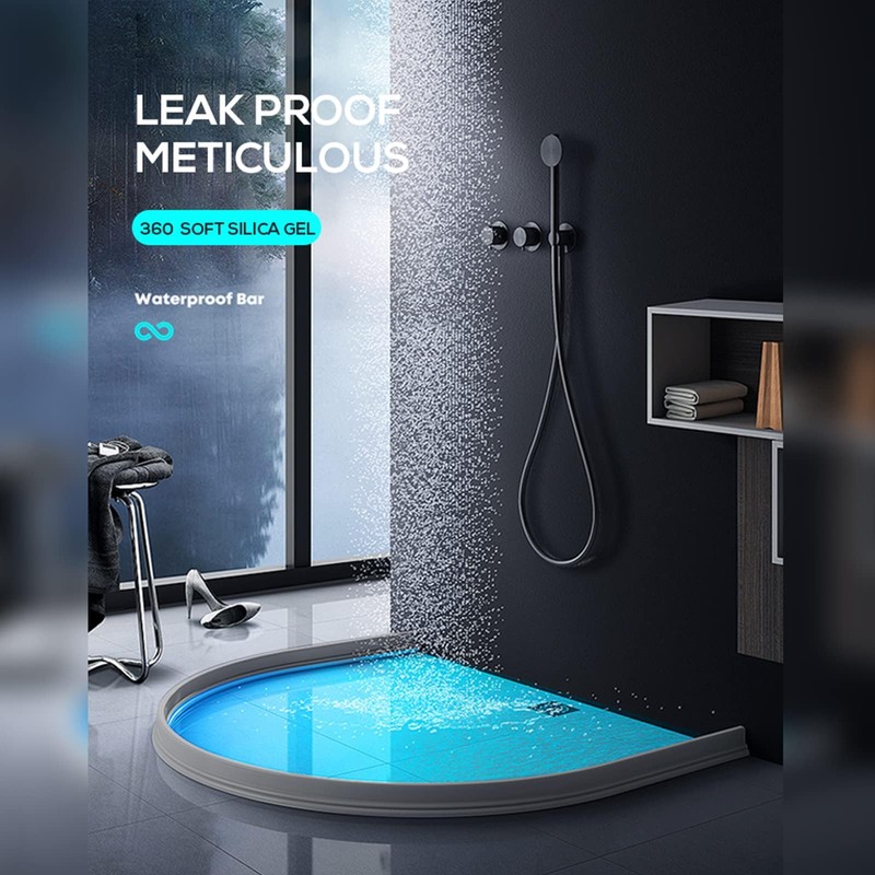 Hi-Na 3ft/5ft/6ft/8ft10ft Collapsible Shower Threshold Water Dam Water Barrier for