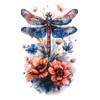 6 Sheets Temporary Dragonfly Tattoo Dragonfly Tattoo Butterfly Tattoo AI