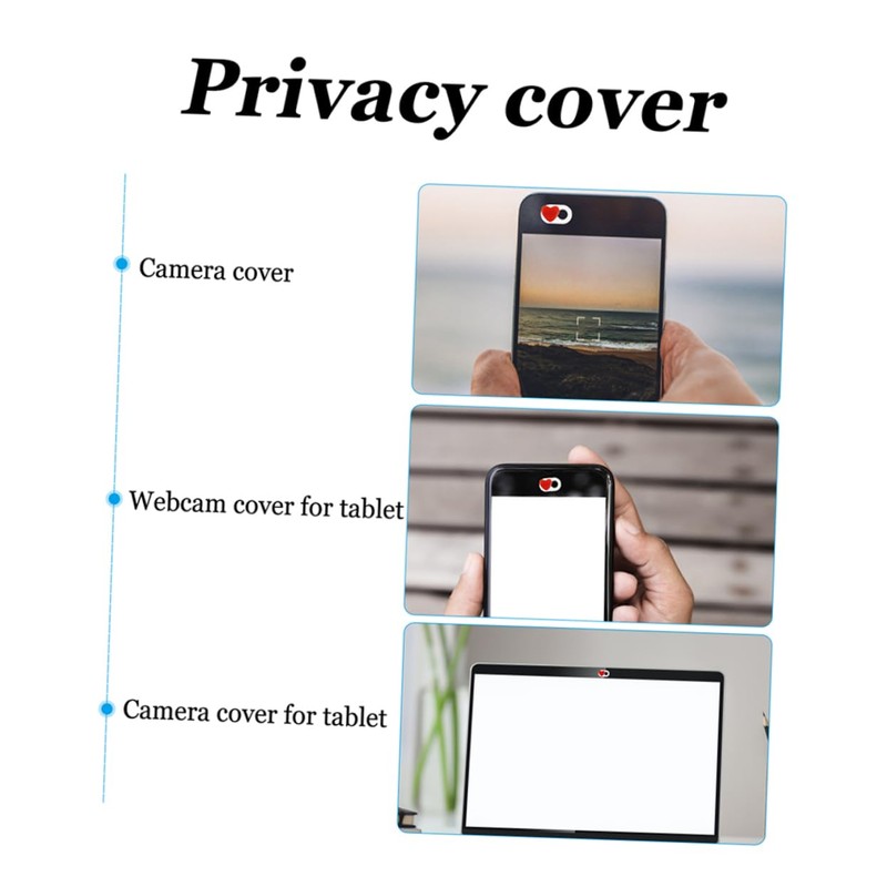 Operitacx 4PCS Heart Webcam Cover Slider Laptop Camera Privacy Lens