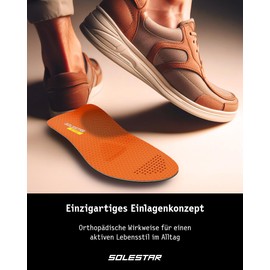 Solestar Active Insoles Everyday Shoes Size 39/40 - Orthopaedic Shoe Insoles - Elimination of Discomfort and Stabilisation in Everyday Life - Maximum Comfort