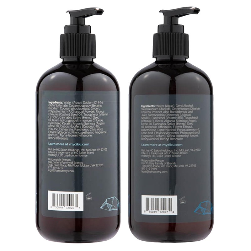 Cibu for Men Charcoal Shampoo and Conditioner Bundle - 12oz