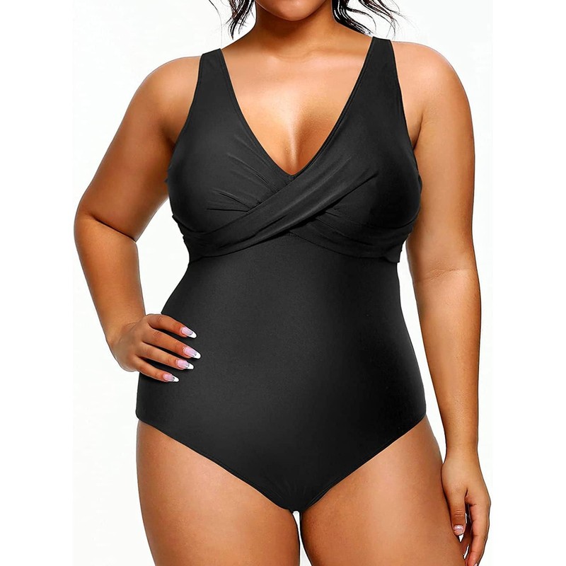 Yonique Traje de baño de una pieza de talla grande