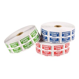 Blueline Admit One Tickets with Coupon 2000 Tickets 2-Inchx2-Inch English DA2CE.AS, Colour is Random and Can Not Be Chosen at This Time