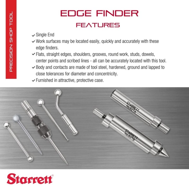 Starrett Edge Finder - Ideal for Flat, Straight Edges, Centers