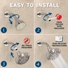 Aqua Elegante Brushed Nickel 1.8 GPM Luxury Shower Head, 6