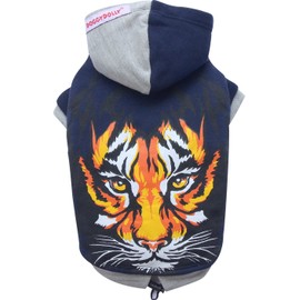 Doggy Dolly W081 Tiger Hoodie for Dogs, Blue, Size: XS