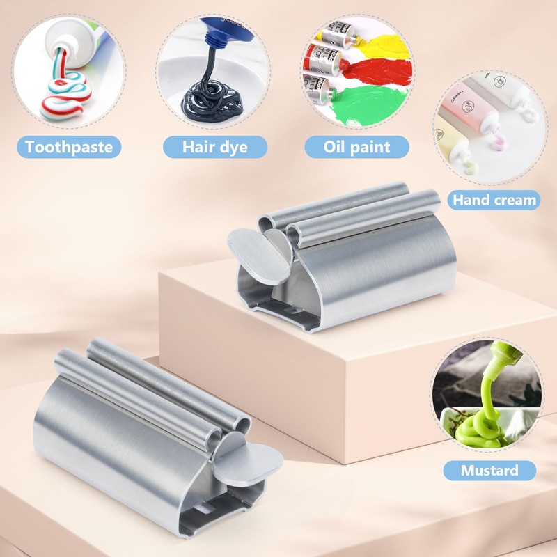 Zivacate Tube Squeezer, Toothpaste Tube Squeezer, Stainless Steel, Pack of