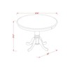 HomeStock Artistic Accomplishment Antique Round Dining Table, Made of Sturdy