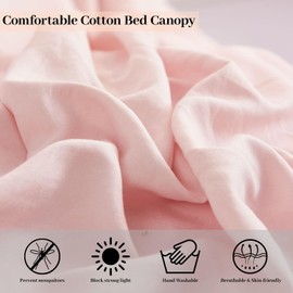 Vercico Kids Bed Canopy Round Dome Canopy for Princess (Pink)