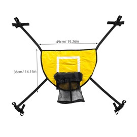 KOMBIUDA Trampolines Accessory Basketball Goal Net Sturdy Trampoline Basketball Hoop Attachment