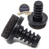 Adsamm® / 32 x Lamellar Plugs with Felt/Black/Diameter 12-14 mm/Round/Furniture