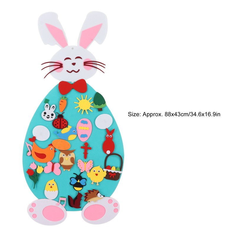 Toddler DIY Felt Rabbit Set Wall Hanging Bunny Crafts Ornaments