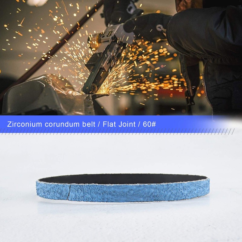 EMSea 20Pcs 13x457mm Zirconium Sanding Belts 60 Grit for Polishing