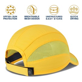GADIEMKENSD Quick Drying Breathable Running Outdoor Hat Only, yellow, 56 - 60
