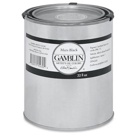 GAMBLIN ARTISTS COLORS CO 5430 GAMBLIN ARTISTS GRADE MARS BLACK 32OZ