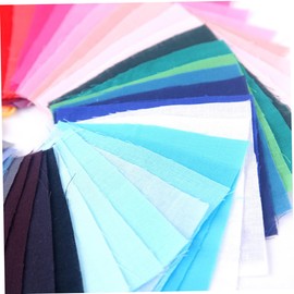 KONTONTY 50pcs Sewing Quilting Fabric Plain Fat Quarters Cotton Patchwork Fabric for DIY Projects Home Decor