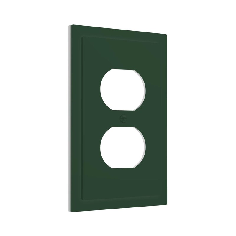 LOLREAI Outlet Covers Dark Green 1 Gang Duplex Light Switch