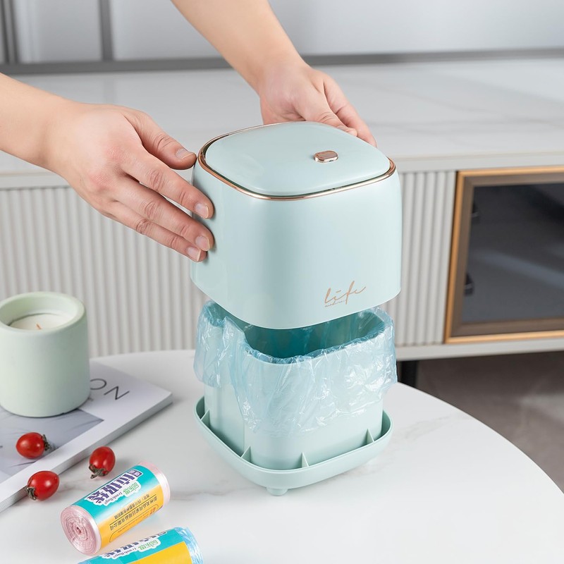 diyannuo Plastic trash can creative mini desktop trash can, with