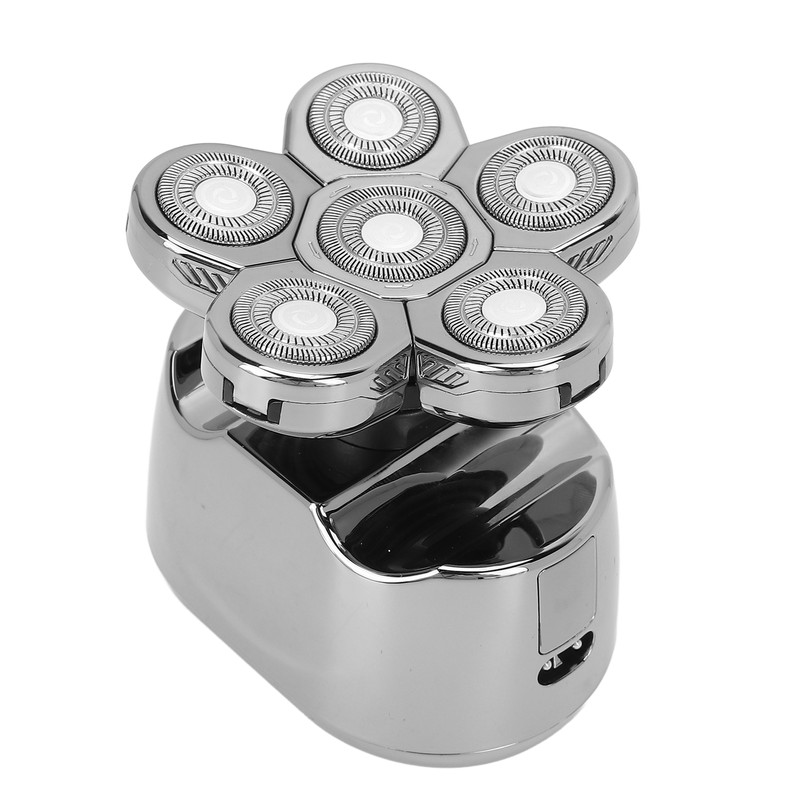 6 in 1 IPX6 Waterproof Electric Head Hair Shaver Automatic