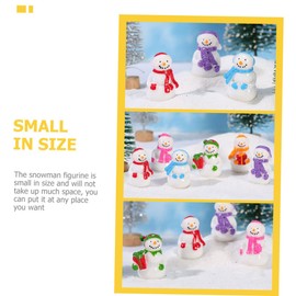 MERRYHAPY 6pcs Christmas Micro Landscape Snow Globe Decor Snowglobe Xmas Miniature Snowman Christmas Cupcake Toppers Tabletop Mini Figure Tiny Snowman Landscaping Mini Figurine Micro Crafts
