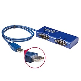 SystemBase - Made In Korea - USB to 2ports RS232 Serial Cable (USB to RS232 Adapter), USB 2.0, DB9 Male, Cable 1.96ft(0.6m) Latching USB Connector Applied (Multi-2/USB RS232)