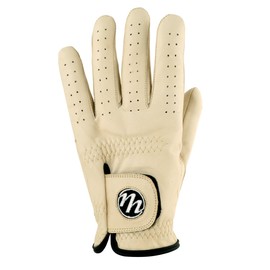 19th Hole Custom Shop SoftFit Genuine Cabretta Leather Golf Glove, Men, Left Hand, Ivory (Medium)