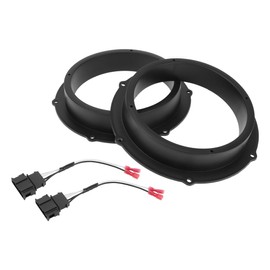 X AUTOHAUX Speaker Spacer Ring Tweeter Speaker Spacer Adapter for VW Caddy 2K 2003-2015 Waterproof Black for 6.5" ABS 2 Set