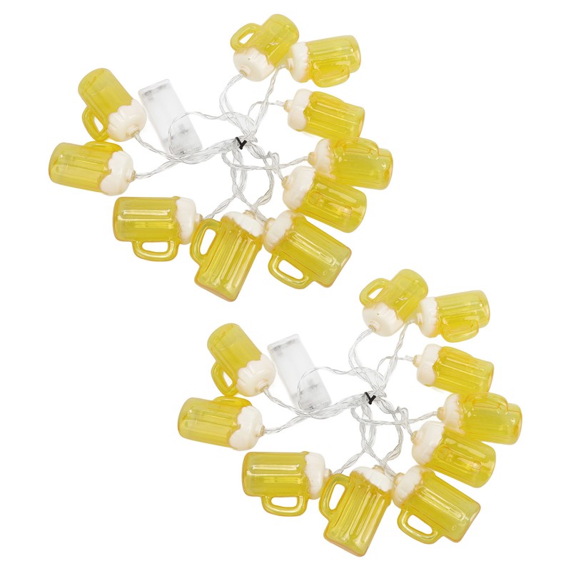 2pcs Beer String Lights 6.5ft 10LED Holiday Party Decorative String