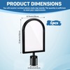 Lounsweer 4 Pcs Arched Stanchion Sign Holder Double Sided Sign