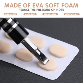 Frienda 96 Pairs Sponge Glasses Nose Pads Soft Foam Self Adhesive Nose Pads Drop Shaped Anti-slip Eyeglass Nose Pads(9 mm x 6 mm x 1.0 mm)