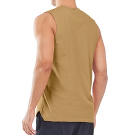 NORTHYARD Men's Workout Tank Tops Quick Dry Running Shirts Sleeveless Muscle Shirts Athletic Training Sports Lightkhaki XL
