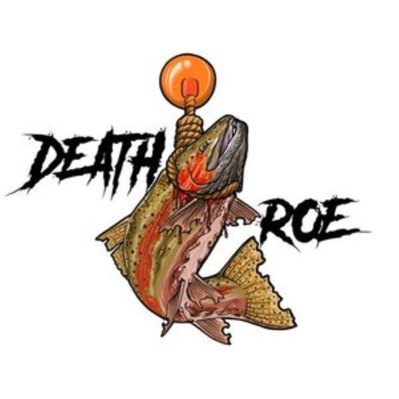 Death Roe Soft Bead 5/16" Ghost Pearl Fire with rig