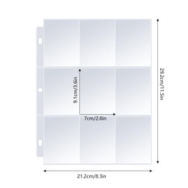 576 Pockets Trading Card Sleeves, 32 Pages Transparent Collector Sleeves, Empty Portfolio Folder, Double-Sided Card Sleeves, Pockets Trading Cards, Neutral Trading Sleeves, for a Variety of Ring