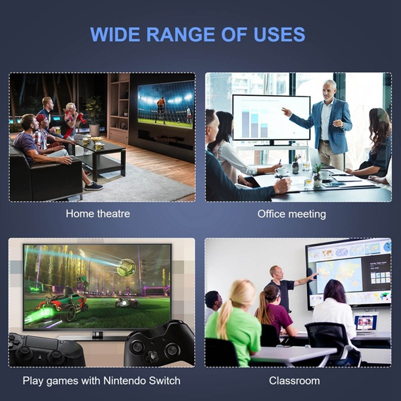 DisplayPort 1.4 to HD Multimedia Interface 2.1 Adapter Cable 8K