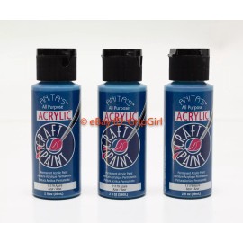 ANITA's 3x Bottle Lot ANITA's Water Based Acrylic Craft Paint 11179 Azure Blue 2oz ea