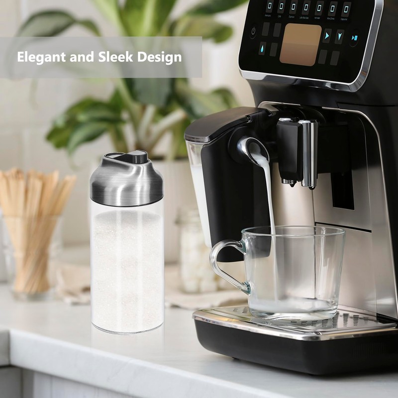 Aelga 12 OZ Glass Sugar Dispenser with Pour Spout, 2