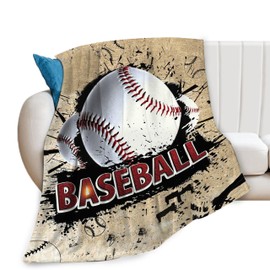Baseball Blanket Baseball Decor Throw Blanket Baseball Team Gifts for Girls Boys Baseball Lover Winter Super Warm Soft Plush Lightweight Fleece Flannel Blanket for Kids Teens Adults Men Women 50"X40"